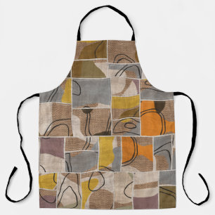 Patchwork collage, quilt mix pattern apron