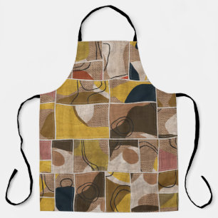Patchwork collage quilt: mixed print. apron