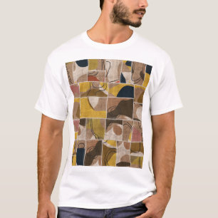 Patchwork collage quilt: mixed print. T-Shirt