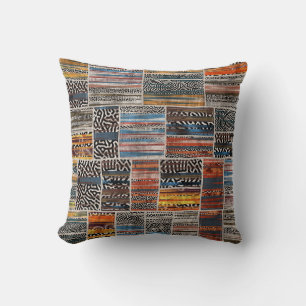 Patchwork Collage: Quilt Pattern Extravaganza Cushion