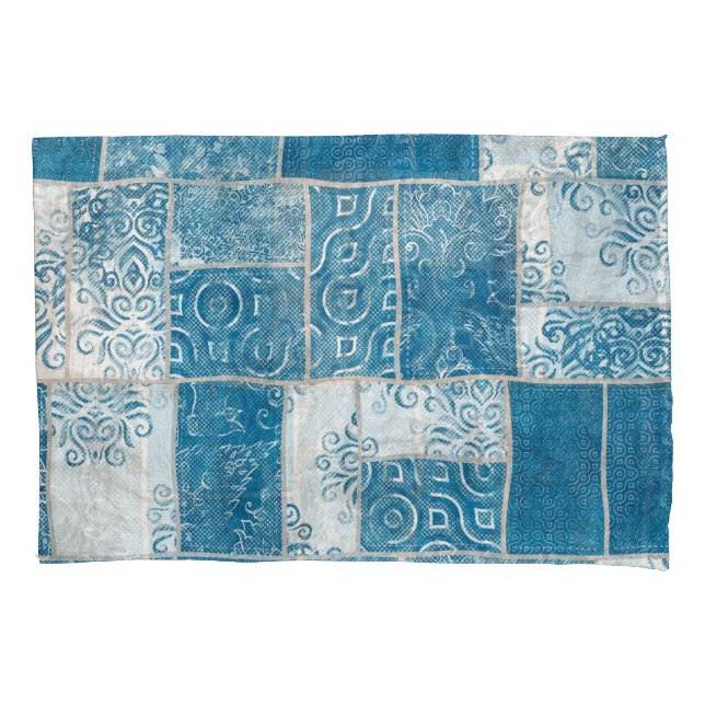 Patchwork Collage: Quilt Pattern Mix Pillowcase (Front)