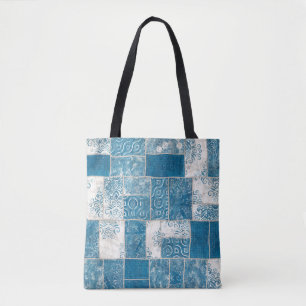Patchwork Collage: Quilt Pattern Mix Tote Bag