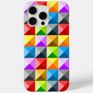 Patchwork Colourful geometry retro pattern iPhone 15 Pro Max Case