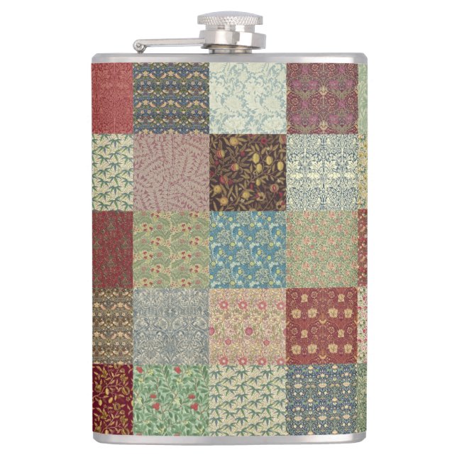 Patchwork Coordinates Hip Flask (Front)
