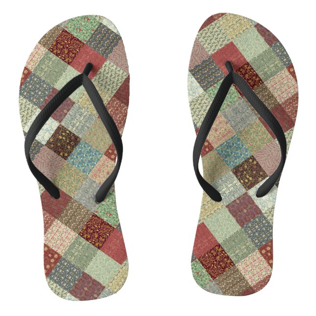 Patchwork Coordinates Thongs (Footbed)