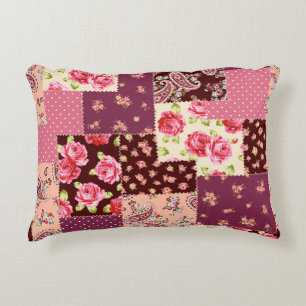 Patchwork Cute Seamless Pattern Decorative Cushion