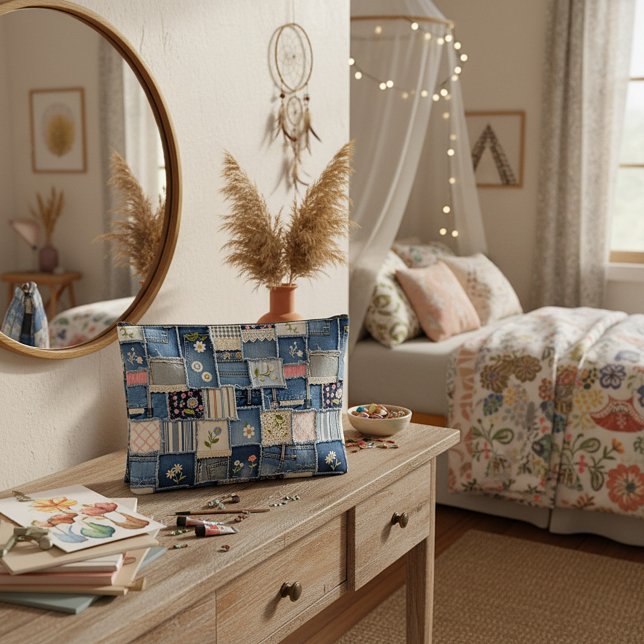 Patchwork Denim Accessory Pouch (Creator Uploaded)