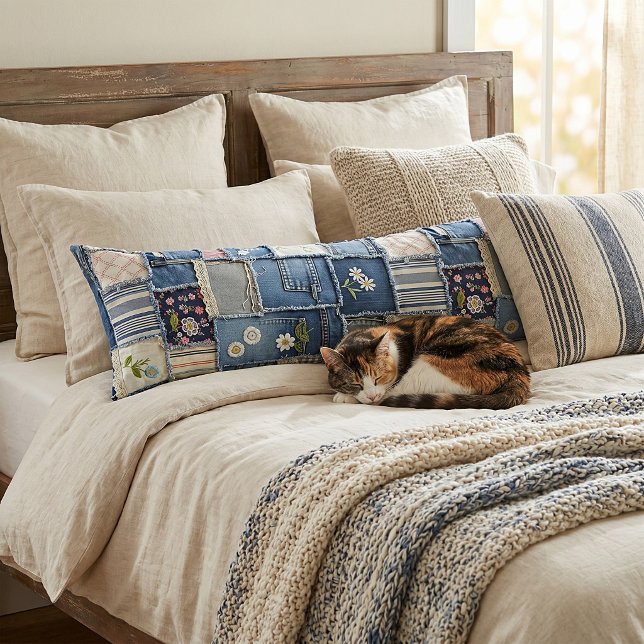 Patchwork Denim Body Cushion (Creator Uploaded)