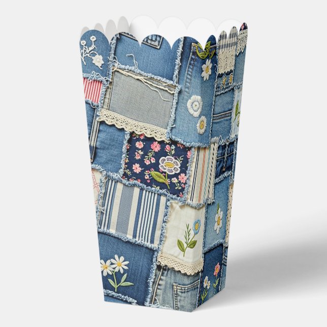 Patchwork Denim Favour Box (Back)
