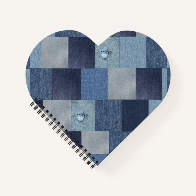 Patchwork Denim Jeans Notebook (Front)