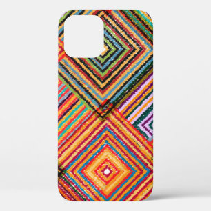 Patchwork Design with Aztec Squares. iPhone 12 Case