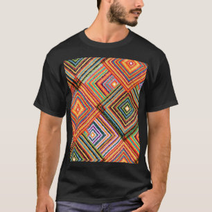 Patchwork Design with Aztec Squares. T-Shirt