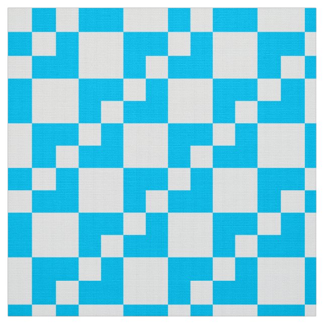Patchwork Domino - Sky Blue and White Fabric (Swatch)