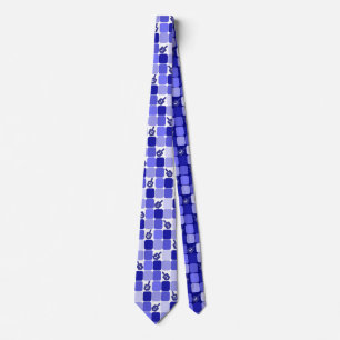 Patchwork Dreidels in Blue Tie