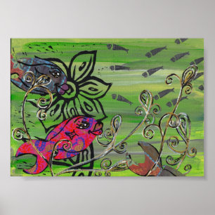 Patchwork Fish Print
