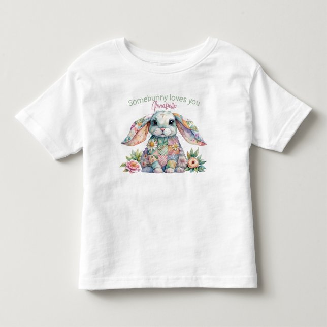 Patchwork Floppy Eared Bunny T-Shirt (Front)