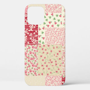 Patchwork Floral: Hand Drawn Ornaments. iPhone 12 Case