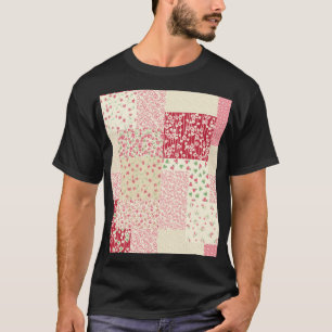 Patchwork Floral: Hand Drawn Ornaments. T-Shirt