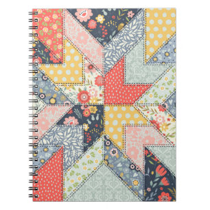 Patchwork Floral: Vintage Ornament Notebook