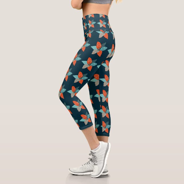 Patchwork  Flower Capri Leggings (Left)