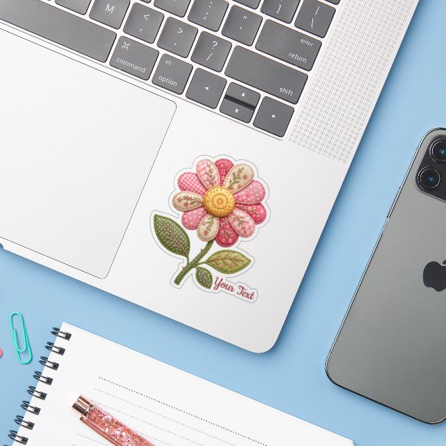 Patchwork Flower in Country Style (Laptop w/ iPhone)