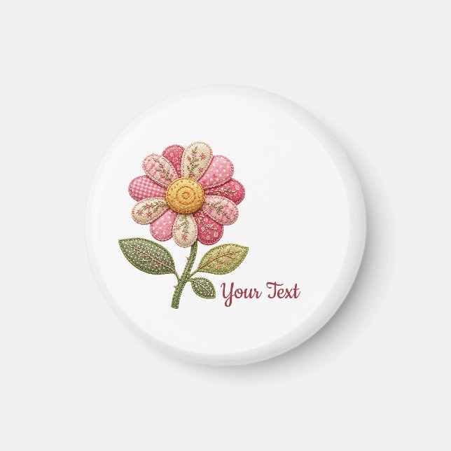 Patchwork Flower in Country Style Magnet (Front)