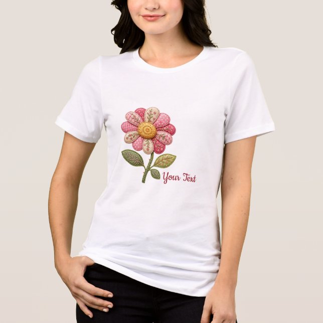 Patchwork Flower in Country Style Tri-Blend Shirt (Front)