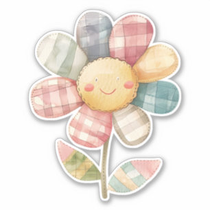 Patchwork Flower Sticker