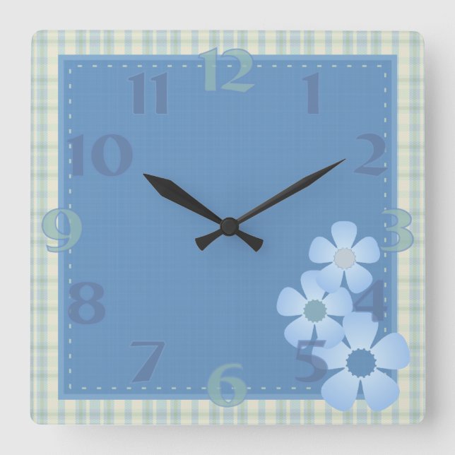 Patchwork Flower Wall Clock (Front)
