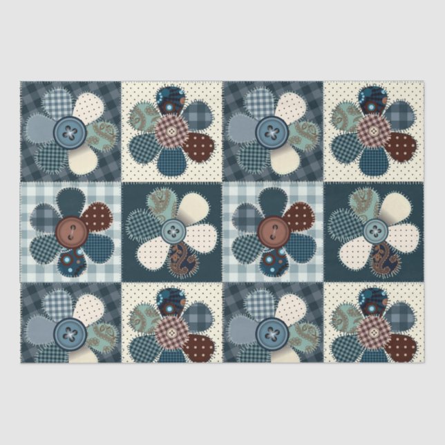 Patchwork Flowers  Tissue Paper (Front)