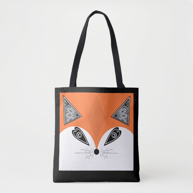 Patchwork Fox, applique Fox, Fox, children's Tote Bag (Front)