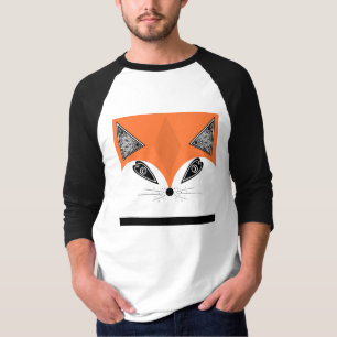 Patchwork Fox, applique Fox, Fox T-Shirt