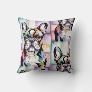 Patchwork Frenchie Cosy  Cushion