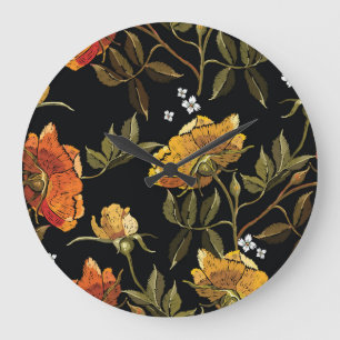 Patchwork Gentle: Hand Drawing Design Large Clock