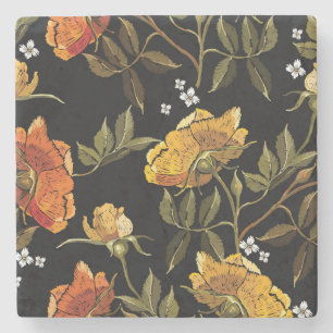 Patchwork Gentle: Hand Drawing Design Stone Coaster