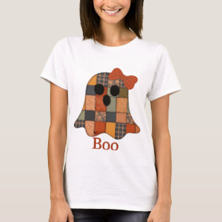 Patchwork Ghost BOO Shirt, Cute Halloween Ghost Te T-Shirt