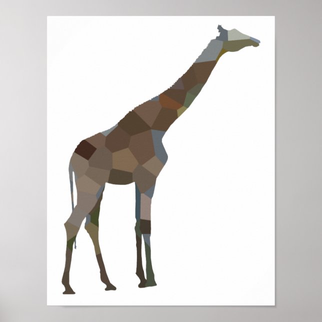 Patchwork Giraffe Poster (Front)