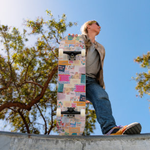 patchwork Good Vibes Skateboard