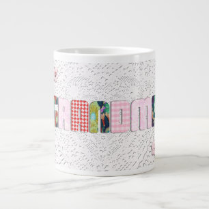 Patchwork 'Grandma' On Lace Large Coffee Mug