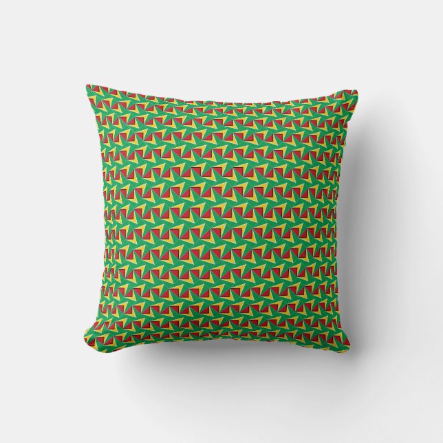 Patchwork Guyana Flag Pattern  Cushion (Front)