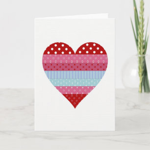Patchwork Heart Love Card
