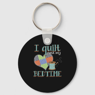 Patchwork Heart Quilting Quilt Crafting Gift Key Ring