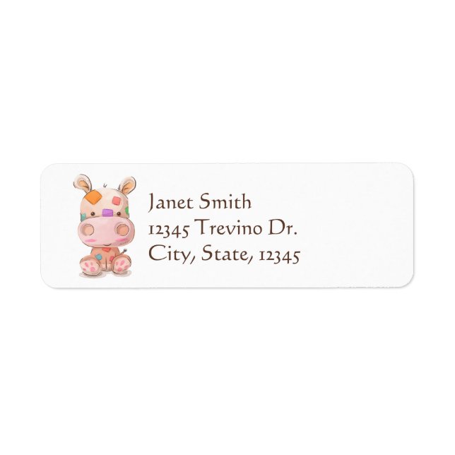 Patchwork Hippo Return Address Return Address Label (Front)