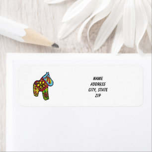 Patchwork Horse Address Label Return Address Label