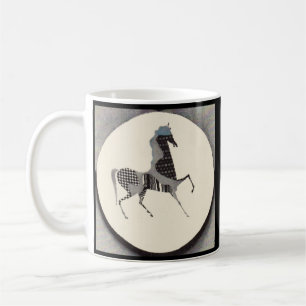 patchwork horse print coffee mug