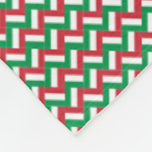 Patchwork Italy Flag Pattern  Fleece Blanket