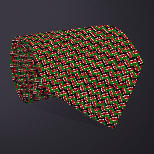 Patchwork Kenya Flag Pattern  Tie (Creator Uploaded)