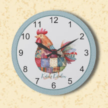 Patchwork Kitchen Hen and Polka Dots