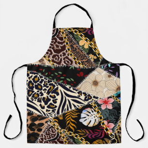 Patchwork Leopard: Ethnic Lining Design. Apron