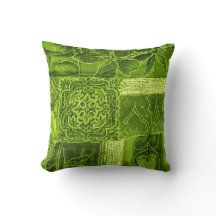 Patchwork Lime Green Pillow